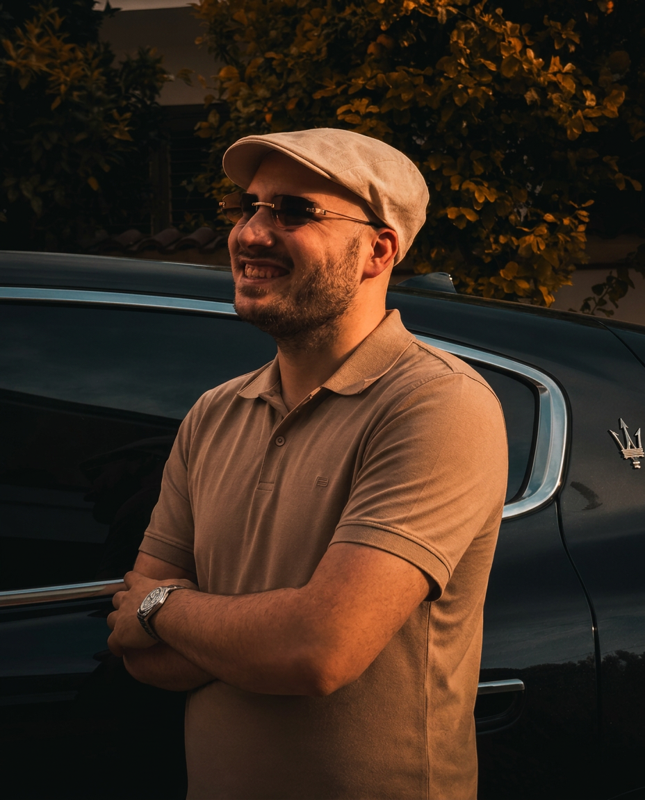 Giuseppe Capone, consulente IT, in una foto alla luce del tramonto